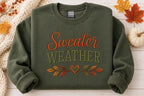 Cozy Sweater Weather Embroidered Sweatshirt for Fall Adventures