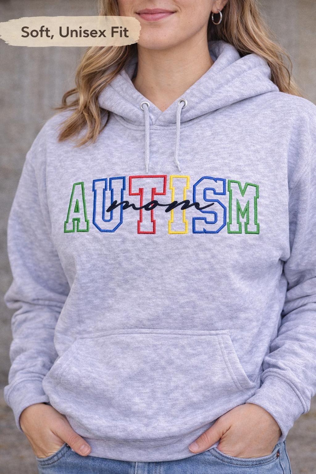 Embroidered Autism Mom Hoodie | Awareness Sweatshirt, Unisex Fit