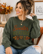 Cozy Sweater Weather Embroidered Sweatshirt for Fall Adventures