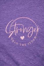 Embroidered Stronger Than Storm Tee | Inspirational Mental Health Awareness Shirt