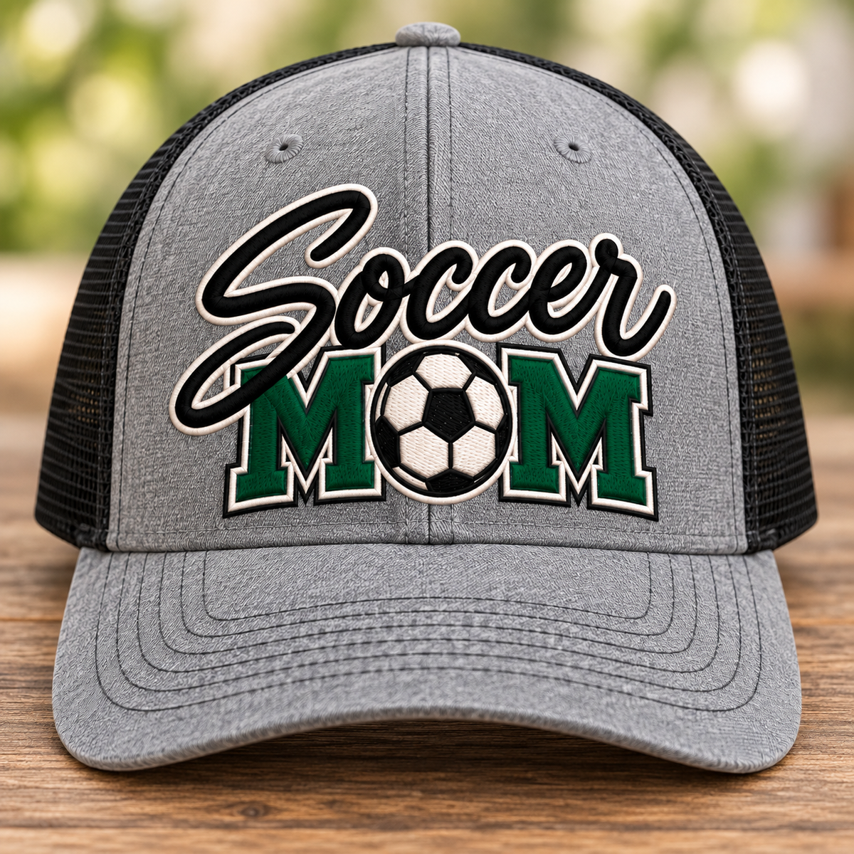 Soccer Mom Trucker Hat – Heather Gray/White