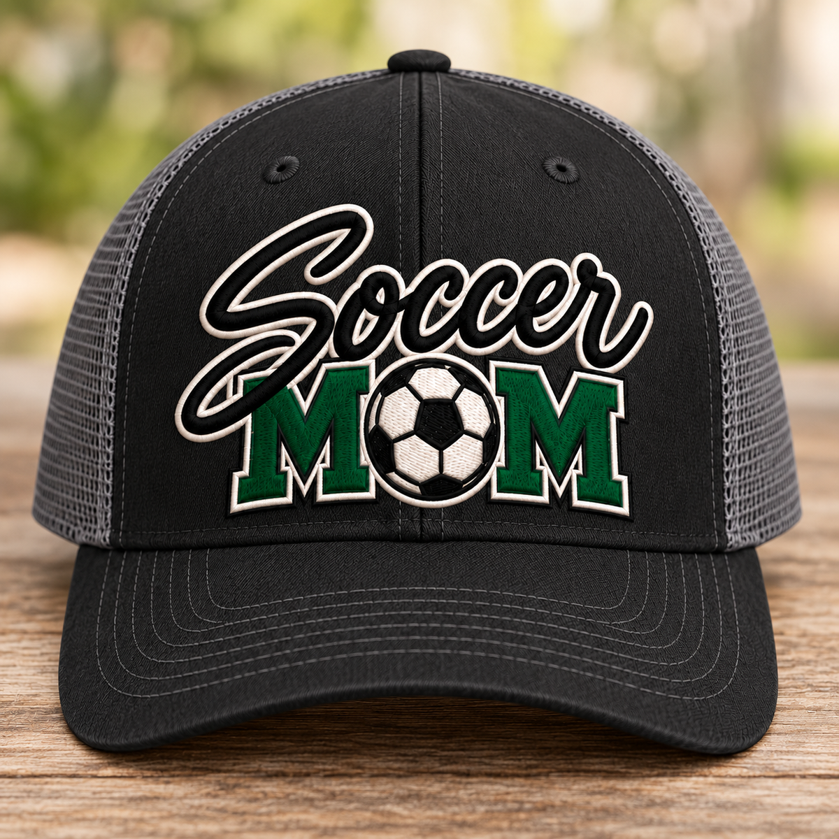 Soccer Mom Trucker Hat – Heather Gray/White