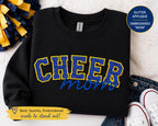 Cheer Mom Glitter Appliqué Sweatshirt | School Spirit Apparel