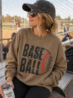 Distressed Graphic Sweatshirt for Baseball Mama | Game Day Sports Mom Apparel