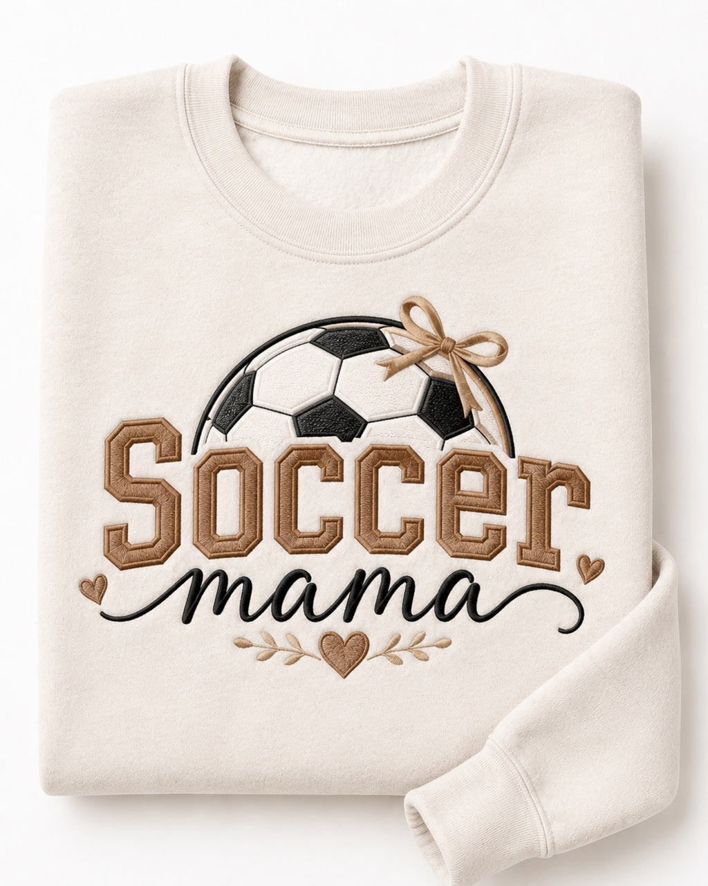 Soccer Mama embroidered apparel mockup