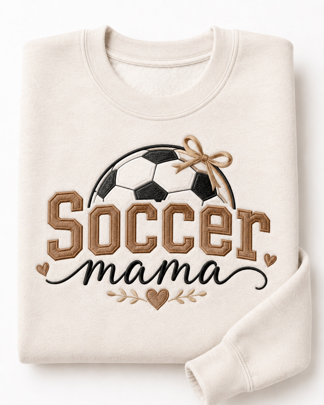 Soccer Mama embroidered apparel mockup