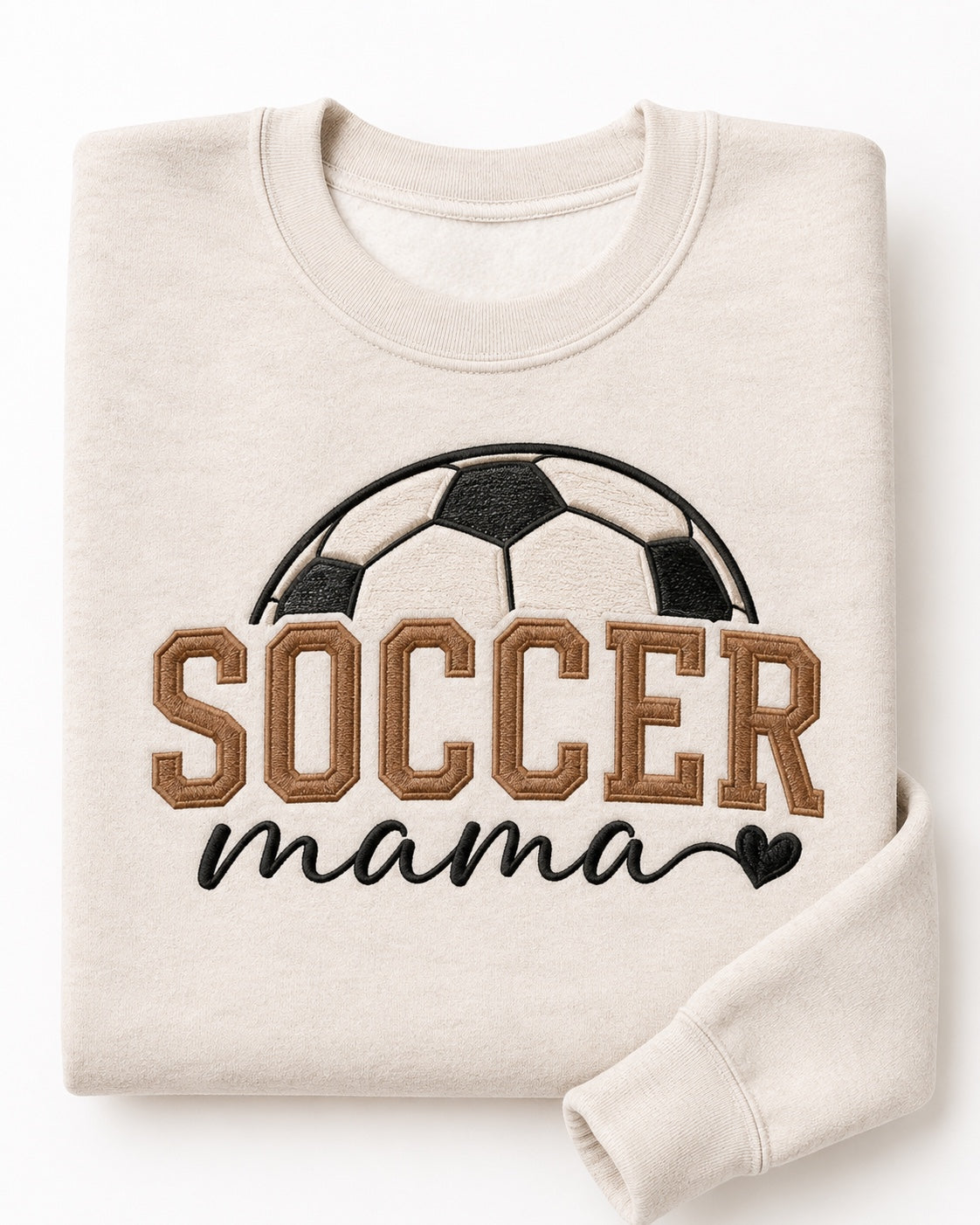 Soccer Mama embroidered apparel mockup